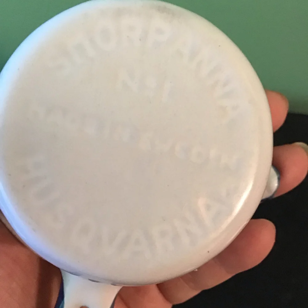 Vintage Husqvarna Smor Panna Enamel Cast Iron Sugar Butter Warmer Made Sweden‎